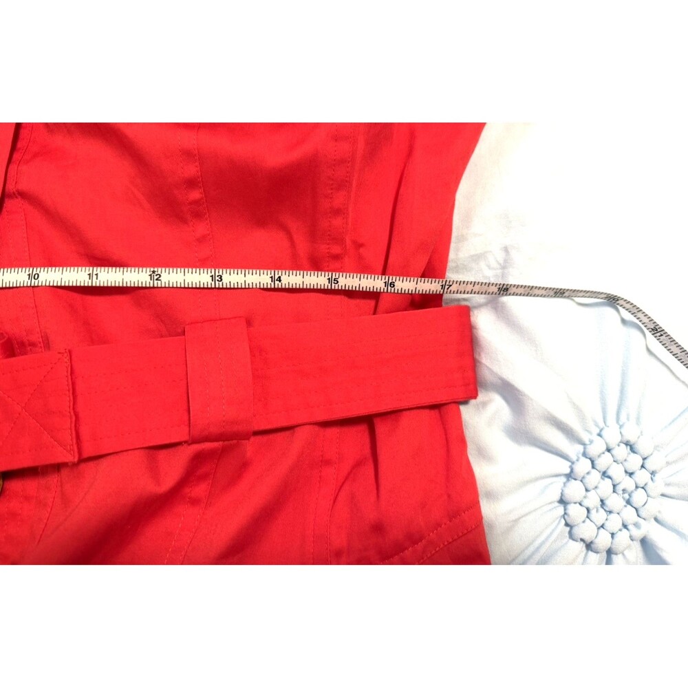 NWT Jones New York Maxi Belted Button Down Dress Sz 10 Pinkish Coral Cotton - Picture 7 of 10